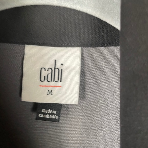 Cabi Pilot Jacket Black Double Breasted Snap Front Ponte Knit Coat 4673 Womens M - Picture 2 of 7